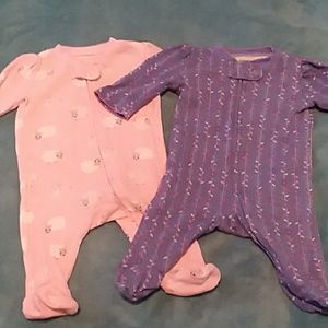 Baby girl Sleep n Play footie set